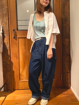 「rivet & surge（リベットアンドサージ）のアイテム」を使った、MARI(E)さん（レディース・158cm）の夏コーディネート