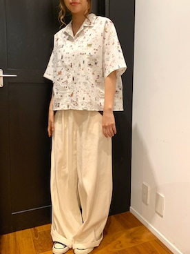 「rivet & surge（リベットアンドサージ）のアイテム」を使った、MARI(E)さん（レディース・158cm）の夏コーディネート