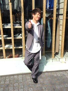 「GGD（ジージーディー）のアイテム（MA-1）」を使った、GRAND GLOBAL下北沢店さん（メンズ・167cm）の春コーディネート