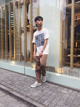 「GGD（ジージーディー）のアイテム」を使った、GRAND GLOBAL下北沢店さん（メンズ・170cm）の夏コーディネート