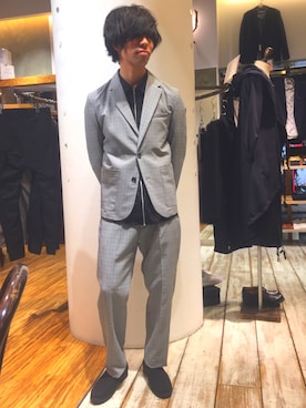 「GGD（ジージーディー）のアイテム（その他シューズ）」を使った、GRAND GLOBAL下北沢店さん（メンズ・176cm）の春コーディネート
