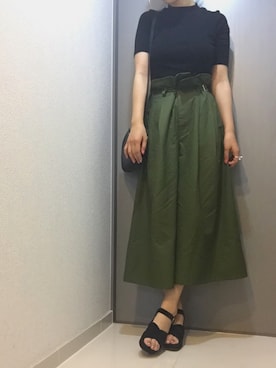 「CLANE（クラネ）のアイテム（カーゴパンツ）」を使った、ca0liiiiさん（レディース・166cm）の夏コーディネート