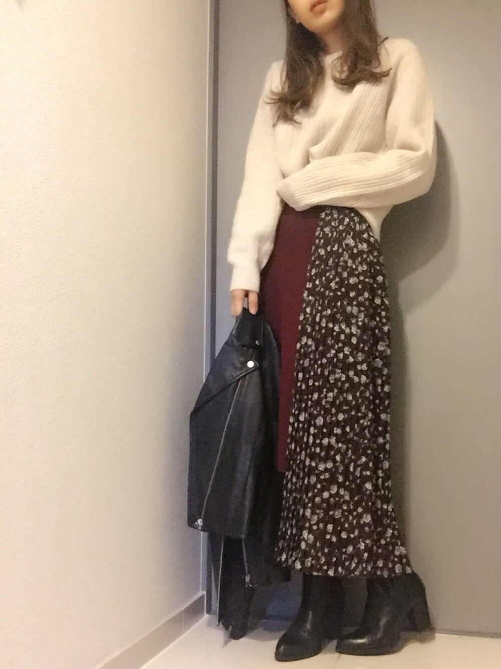 CLANE（クラネ）の「CLANE/クラネ/DROP FLOWER PLEATS LAYERED SKIRT 