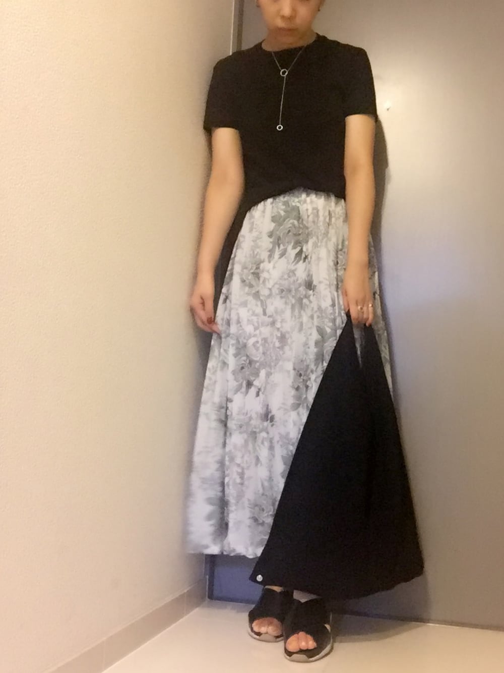 CLANE（クラネ）の「PEONY FLOWER PLEATS SKIRT（スカート