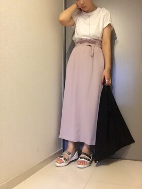 【値下げ】CLANE 2018 ベルトタックスカートスカート