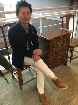 「アイテム（ブルゾン）」を使った、こばたつ。さん（メンズ・165cm・30代）の春コーディネート