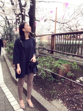 「花見」｜「アイテム（その他）」を使った、MITSUMIさん（レディース・160cm）の春コーディネート
