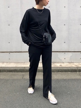 「CONVERSE（コンバース）のconverse（コンバース） ALL STAR OX（オールスターOX）（スニーカー）」を使った、MITSUMIさん（レディース・161cm）の秋コーディネート