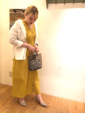 「おとなコーデ」｜「アイテム（トートバッグ）」を使った、ふじわら　あんなさん（レディース・160cm）の春コーディネート