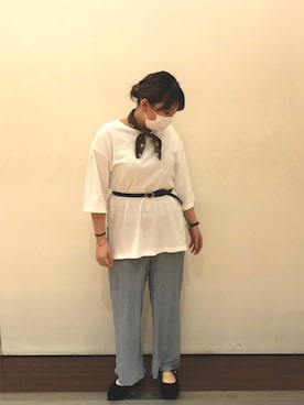 「Te chichi TERRASSE」｜「アイテム（パンツ）」を使った、ふじわら　あんなさん（レディース・160cm）の夏コーディネート