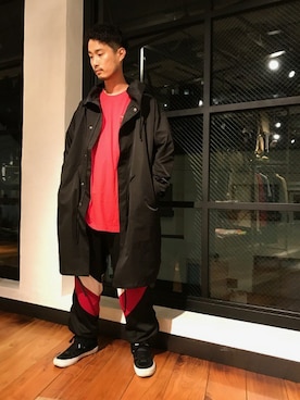 「SUPERTHANKS」｜「アイテム（モッズコート）」を使った、TASAKAさん（メンズ・173cm）の秋コーディネート