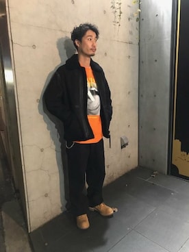 「WISM（ウィズム）のアイテム」を使った、TASAKAさん（メンズ・173cm）の冬コーディネート