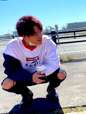 「Dr. Martens（ドクターマーチン）のDr.Martens ドクターマーチン 1460Z 8EYE BOOT 8ホールブーツ 11822006 BLACK（ブーツ）」を使った、keitoさん（メンズ・175cm）の春コーディネート