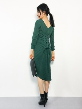 Fray I D フレイアイディー の レースアップサーマルワンピース ワンピース Wear