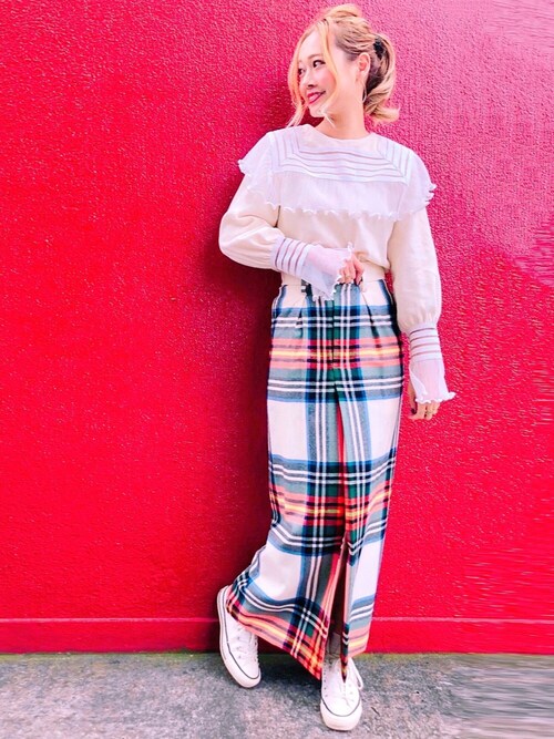 THEATRE PRODUCTS（シアタープロダクツ）の「タータンチェック ロング  