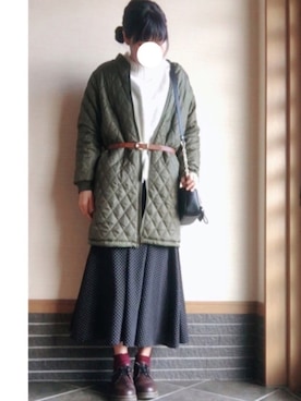 「キルティングコート」｜sayaさん（レディース・159cm）の春コーディネート