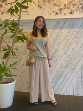 「VICE VERSA（バイスバース）のVICE VERSA ショルダーバッグ（ショルダーバッグ）」を使った、Yuuki Endoさん（レディース・155cm）の春コーディネート