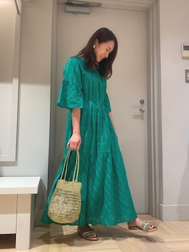 「NE QUITTEZ PAS!（ヌキテパ）のアイテム（シューズ）」を使った、Yuuki Endoさん（レディース・155cm）の夏コーディネート