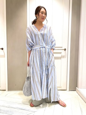 「NE QUITTEZ PAS!（ヌキテパ）のアイテム（ワンピース/ドレス）」を使った、Yuuki Endoさん（レディース・155cm）の春コーディネート