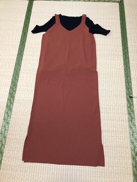 「UNIQLO（ユニクロ）のリブボートネックT（5分袖）（Tシャツ/カットソー）」を使った、くうちやんさん（レディース・159cm）の秋コーディネート