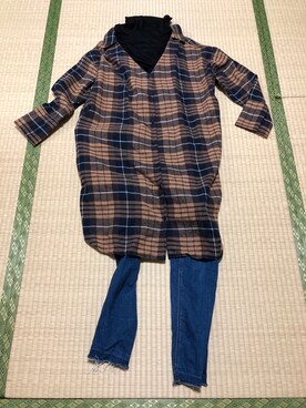 「アイテム（シャツワンピース）」を使った、くうちやんさん（レディース・159cm・20代）の秋コーディネート