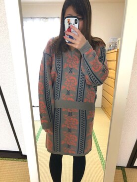 「レトロ」｜「アイテム（セットアップ）」を使った、くうちやんさん（レディース・159cm）の冬コーディネート