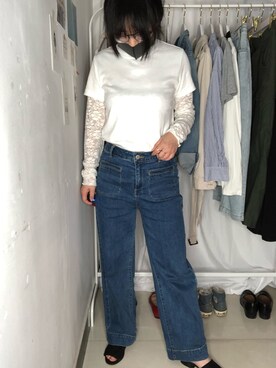 「PULL&BEAR（プルアンドベア）のアイテム（サンダル）」を使った、小个子Wnaさん（レディース・155cm）の春コーディネート