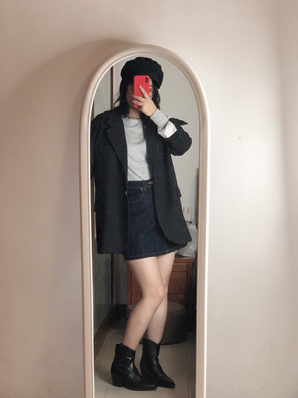 「ootd」｜「stradivariusのアイテム（その他シューズ、ブラック系）」を使った、小个子Wnaさん（レディース・155cm）の秋コーディネートの1枚目の写真