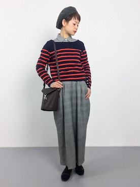 「URBAN RESEARCH（アーバンリサーチ）のアイテム（ハンチング/ベレー帽）」を使った、yukiさん（レディース・152cm）の冬コーディネート