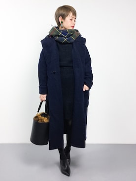 「haco!（ハコ）のアイテム（その他アウター）」を使った、yukiさん（レディース・152cm）の冬コーディネート