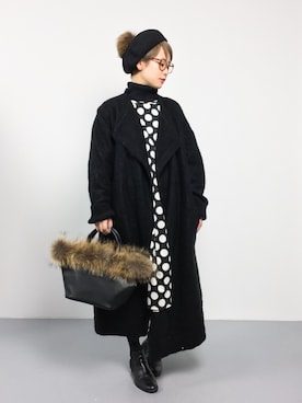 「BASE（ベース）のアイテム」を使った、yukiさん（レディース・152cm）の冬コーディネート