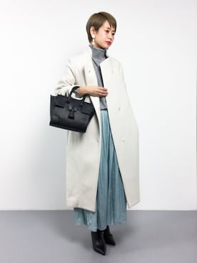 「スカーチョ」｜「アイテム（その他アウター）」を使った、yukiさん（レディース・152cm）の冬コーディネート