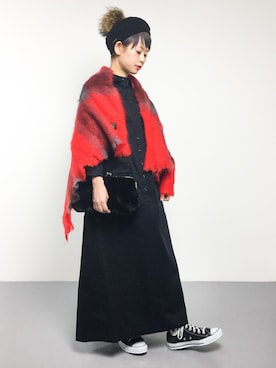「LAPUIS（ラピュイ）のアイテム（バッグ）」を使った、yukiさん（レディース・152cm）の冬コーディネート