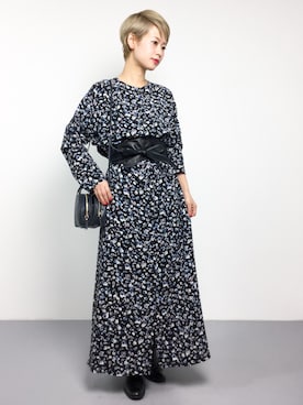 「金髪ショート」｜「アイテム（ワンピース/ドレス）」を使った、yukiさん（レディース・152cm）の冬コーディネート