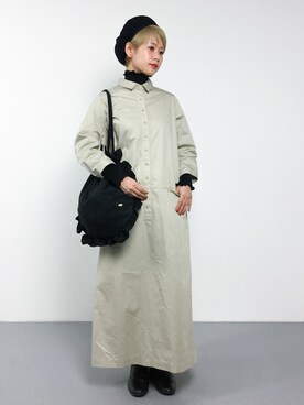 「JOURNAL STANDARD LUXE（ジャーナルスタンダード　ラックス）のアイテム（ワンピース/ドレス）」を使った、yukiさん（レディース・152cm）の冬コーディネート