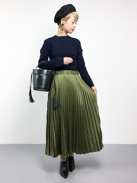 「Another Edition（アナザーエディション）のアイテム（帽子）」を使った、yukiさん（レディース・152cm）の冬コーディネート