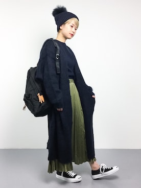 「merrier BEAMS（メリアビームス）のアイテム」を使った、yukiさん（レディース・152cm）の冬コーディネート