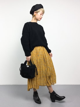 「Another Edition（アナザーエディション）のアイテム（帽子）」を使った、yukiさん（レディース・152cm）の冬コーディネート