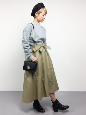 「Another Edition（アナザーエディション）のアイテム（帽子）」を使った、yukiさん（レディース・152cm）の冬コーディネート