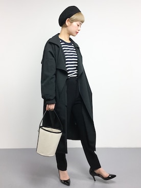 「select MOCA（セレクトモカ）のアイテム（トレンチコート）」を使った、yukiさん（レディース・152cm）の春コーディネート
