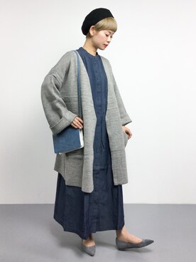 yukiさんの「High gauge knit cardigan」を使ったコーディネート