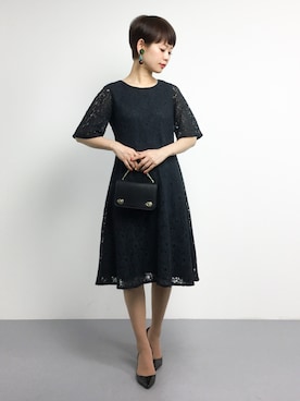 「FREAK'S STORE（フリークスストア）のパーツイヤリング-クリア-（イヤリング）」を使った、yukiさん（レディース・152cm）の春コーディネート