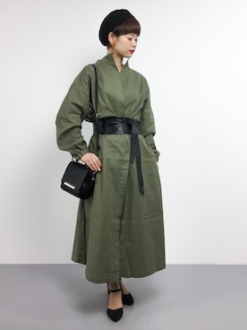 「ADAM ET ROPE'（アダムエロペ）のフォールドパーツイヤリング②（イヤリング）」を使った、yukiさん（レディース・152cm）の春コーディネート