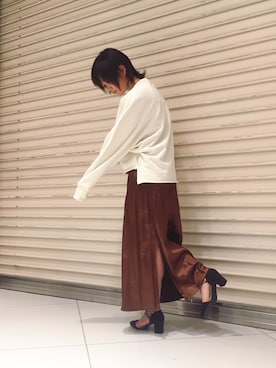 「Annc（アンク）のアイテム」を使った、meriさん（レディース・157cm）の冬コーディネート