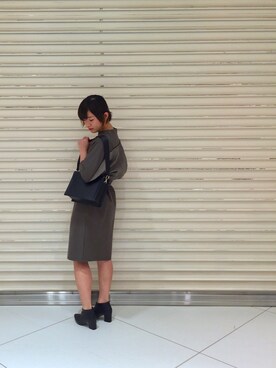 「STUDIOUS（ステュディオス）のアイテム（ブーティ）」を使った、meriさん（レディース・157cm）の冬コーディネート