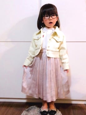 「BASE（ベース）のアイテム」を使った、なな✿こうさん（キッズ・100cm）の春コーディネート