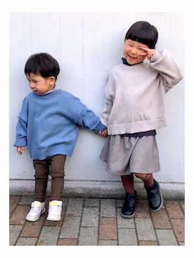 「アイテム（ブーツ）」を使った、なな✿こうさん（キッズ・110cm）の冬コーディネート