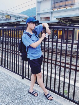 アディレッタ シャワーサンダル Adilette Cf Liner アディダスを使ったメンズコーディネート一覧 Wear