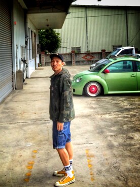 「Carhartt WIP（カーハートダブリューアイピー）のアイテム（その他アウター）」を使った、Alexchenさん（メンズ・173cm）の冬コーディネート
