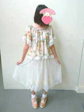 「axes femme（アクシーズファム）のアイテム（スニーカー）」を使った、azuさん（レディース・166cm）の春コーディネート